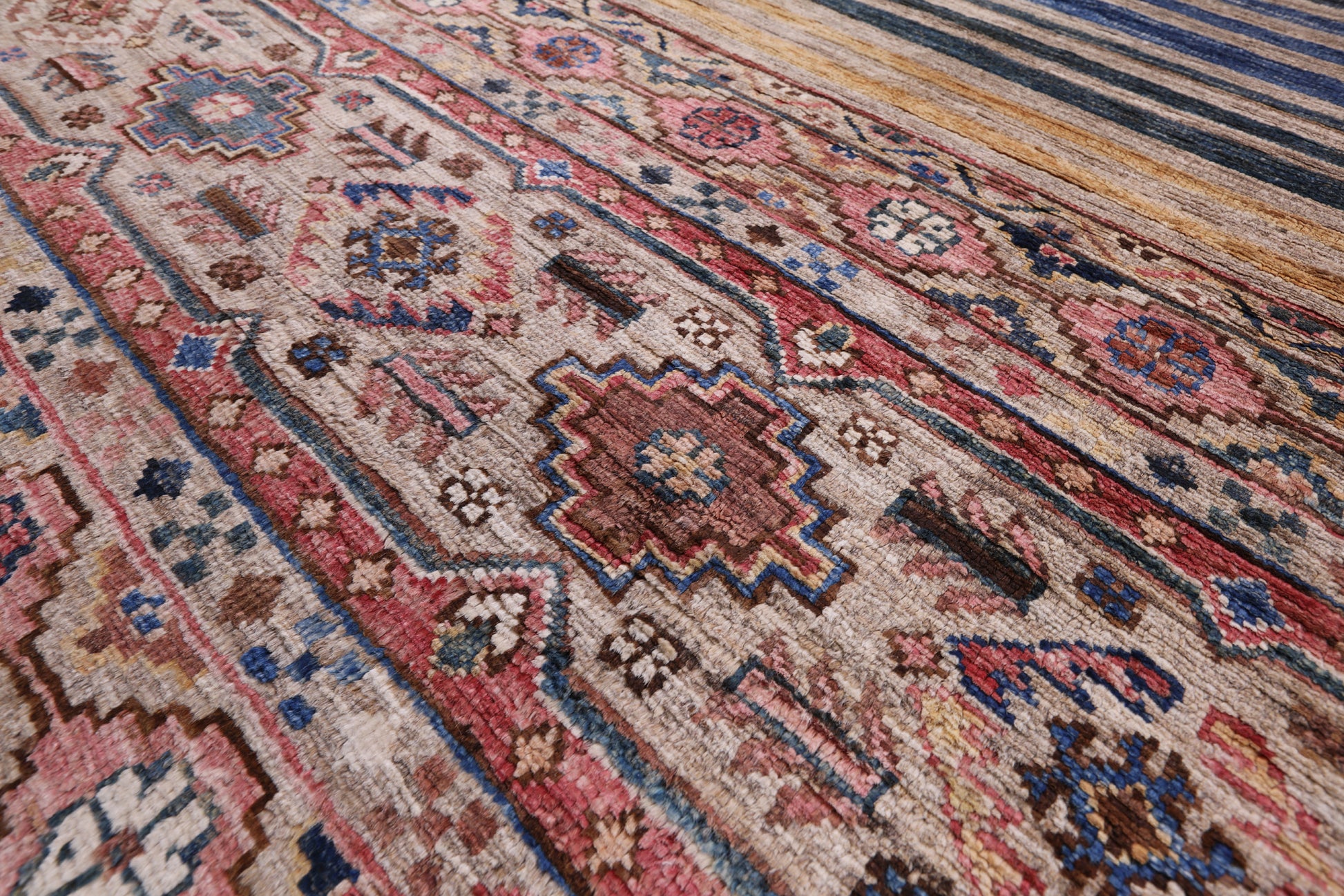 Khorjin Persian Gabbeh Handmade Wool Runner Rug - 2' 9" X 10' 2" - Golden Nile