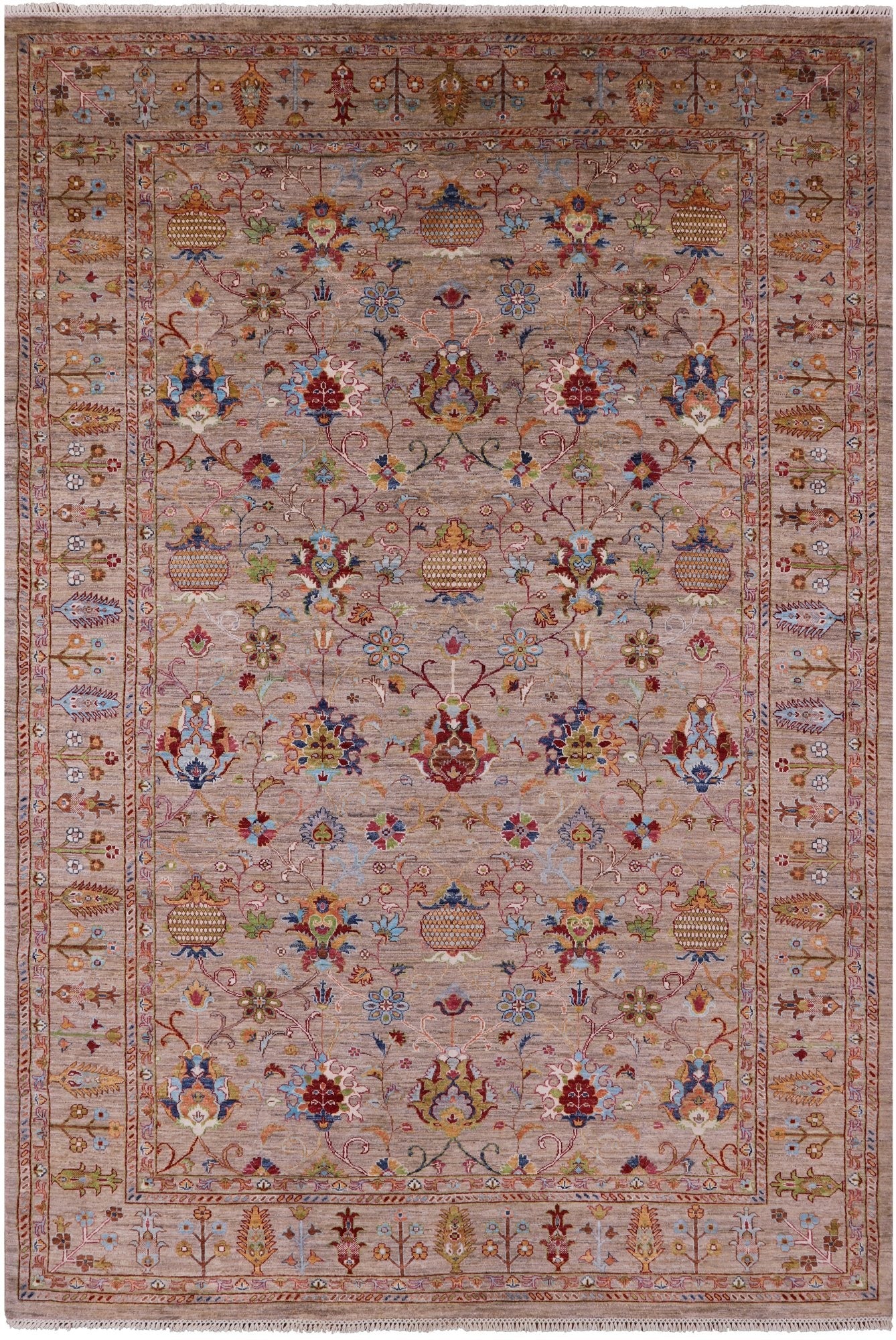 Peshawar Handmade Wool Rug - 8' 2" X 11' 9" - Golden Nile