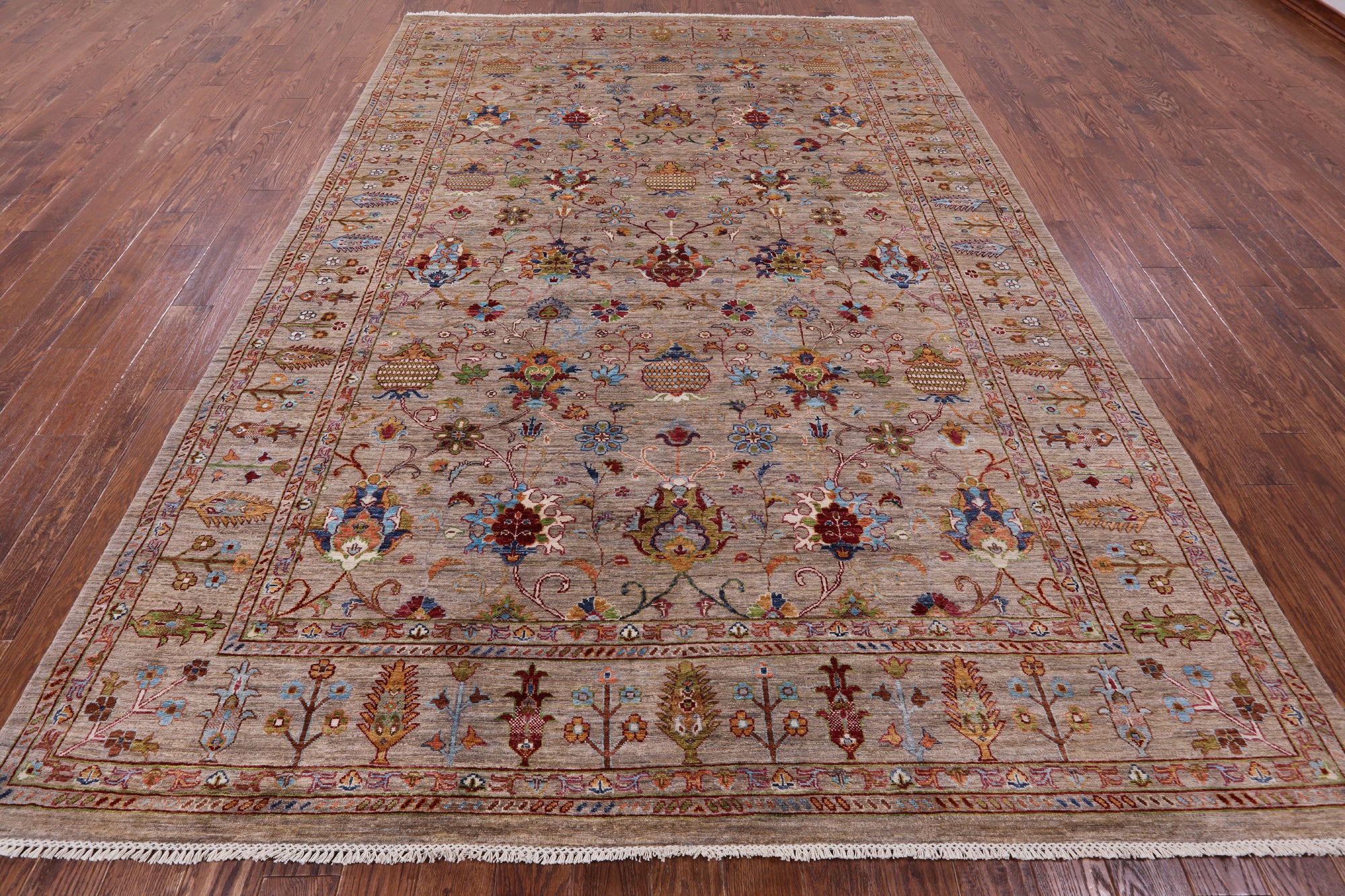 Peshawar Handmade Wool Rug - 8' 2" X 11' 9" - Golden Nile