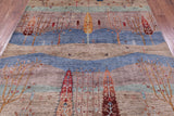 Tribal Persian Gabbeh Hand Knotted Wool Rug - 6' 10" X 9' 4" - Golden Nile