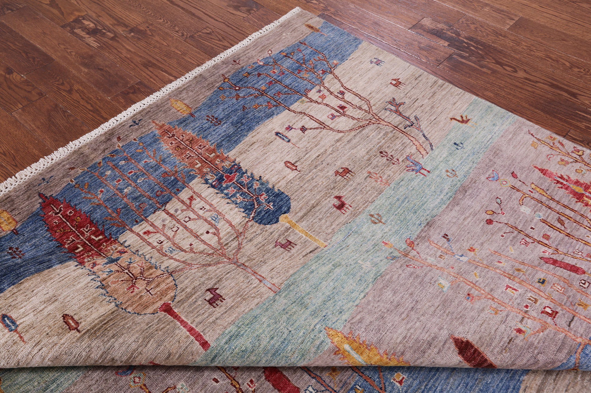 Tribal Persian Gabbeh Hand Knotted Wool Rug - 6' 10" X 9' 4" - Golden Nile