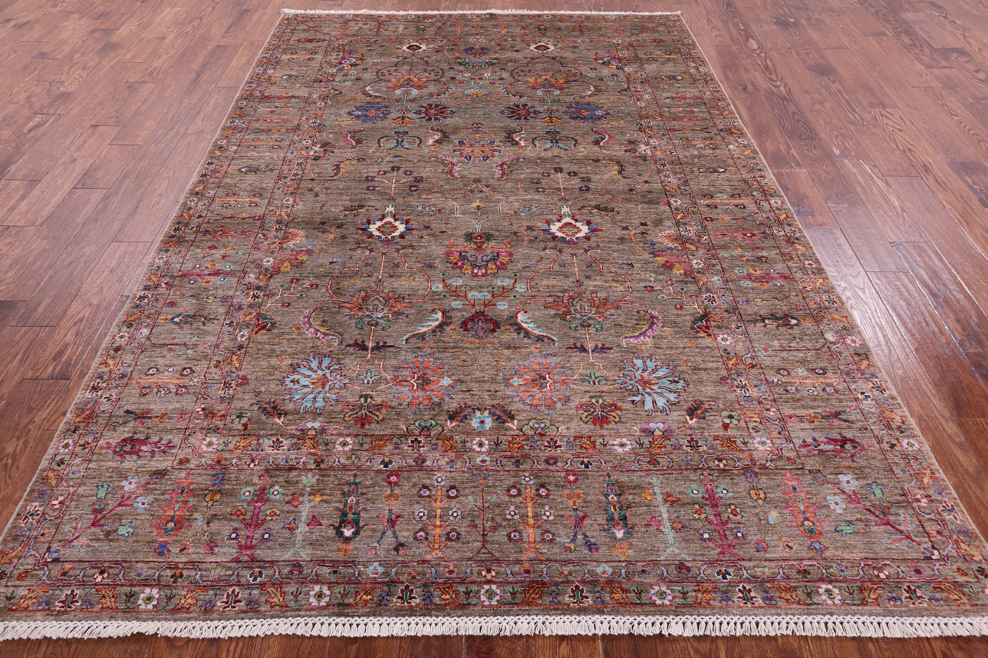 Peshawar Handmade Wool Rug - 6' 8" X 9' 9" - Golden Nile