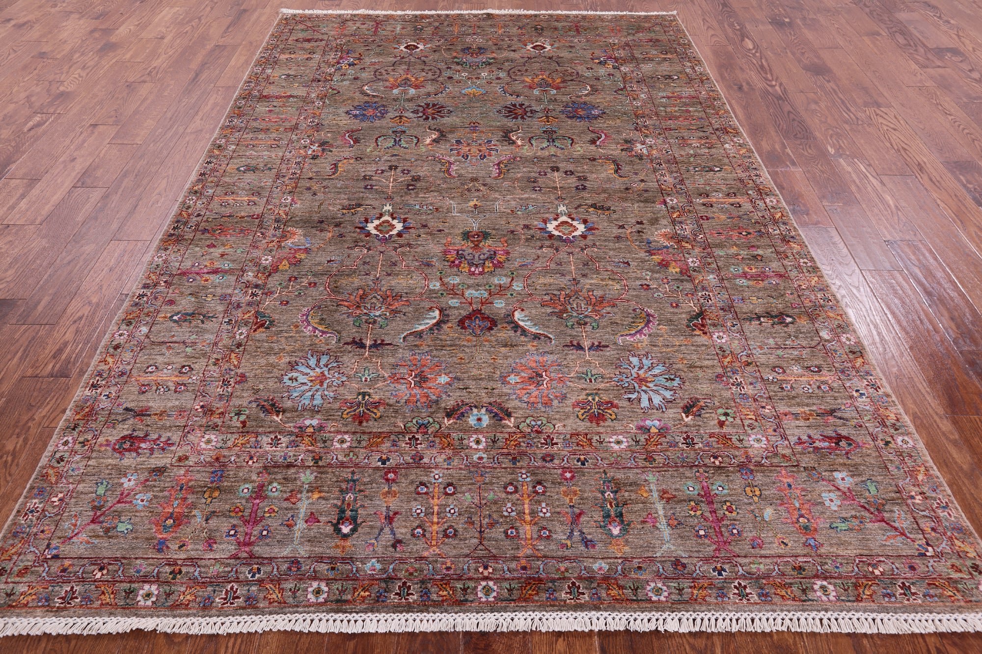 Peshawar Handmade Wool Rug - 6' 8" X 9' 9" - Golden Nile