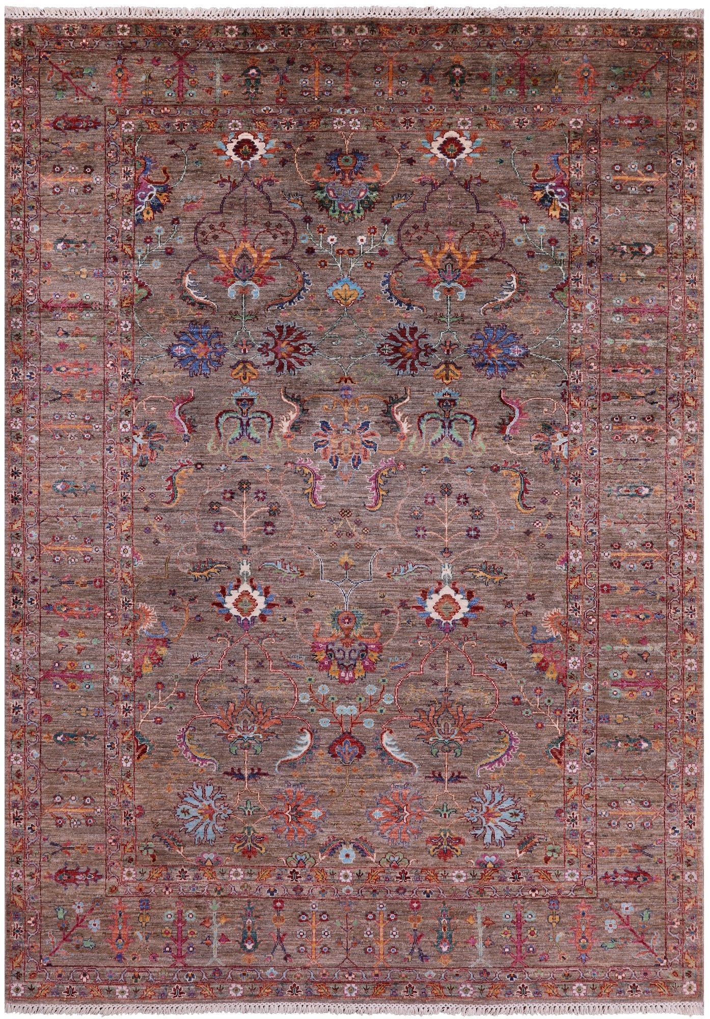 Peshawar Handmade Wool Rug - 6' 8" X 9' 9" - Golden Nile