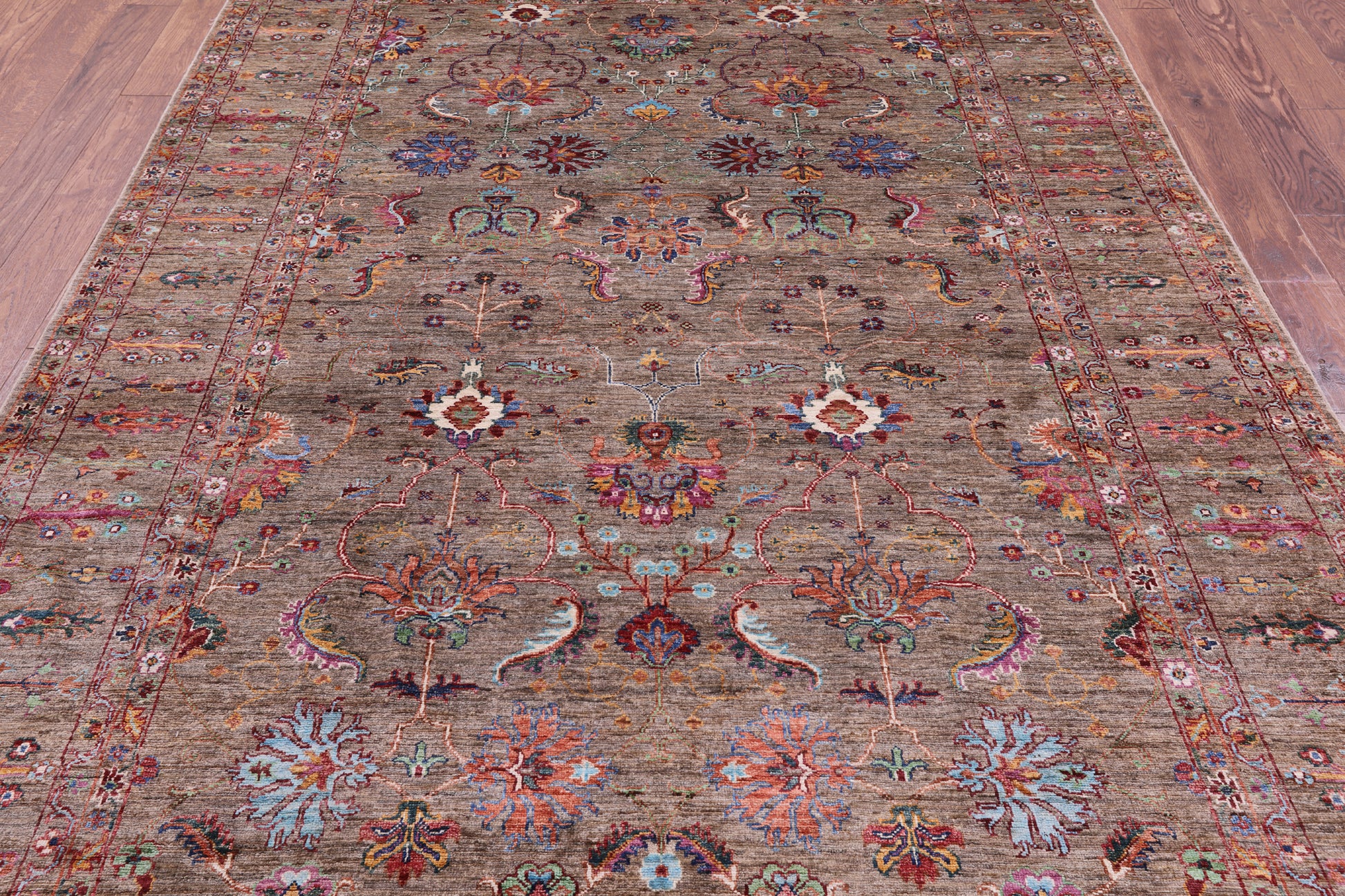 Peshawar Handmade Wool Rug - 6' 8" X 9' 9" - Golden Nile