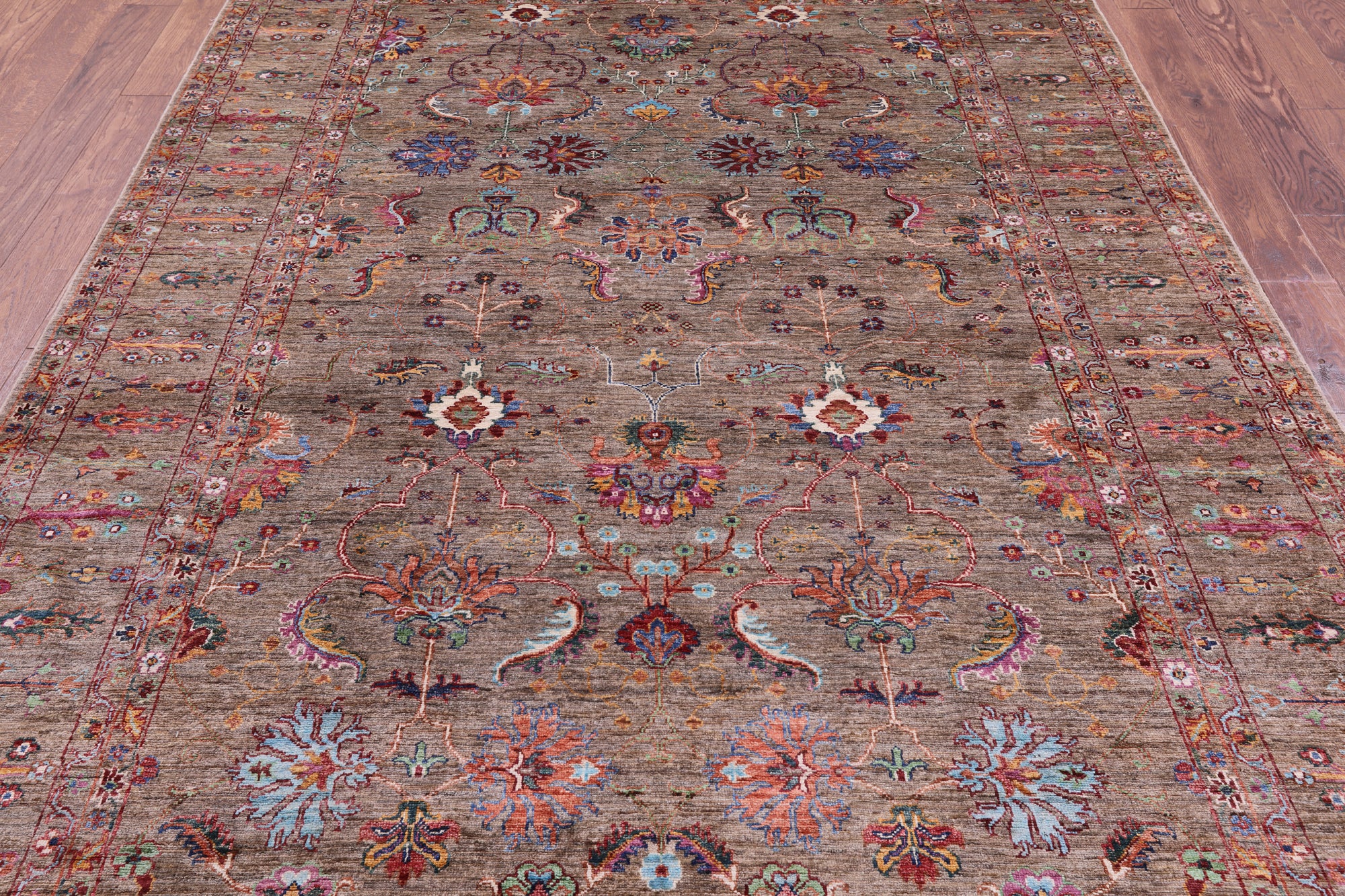 Peshawar Handmade Wool Rug - 6' 8" X 9' 9" - Golden Nile