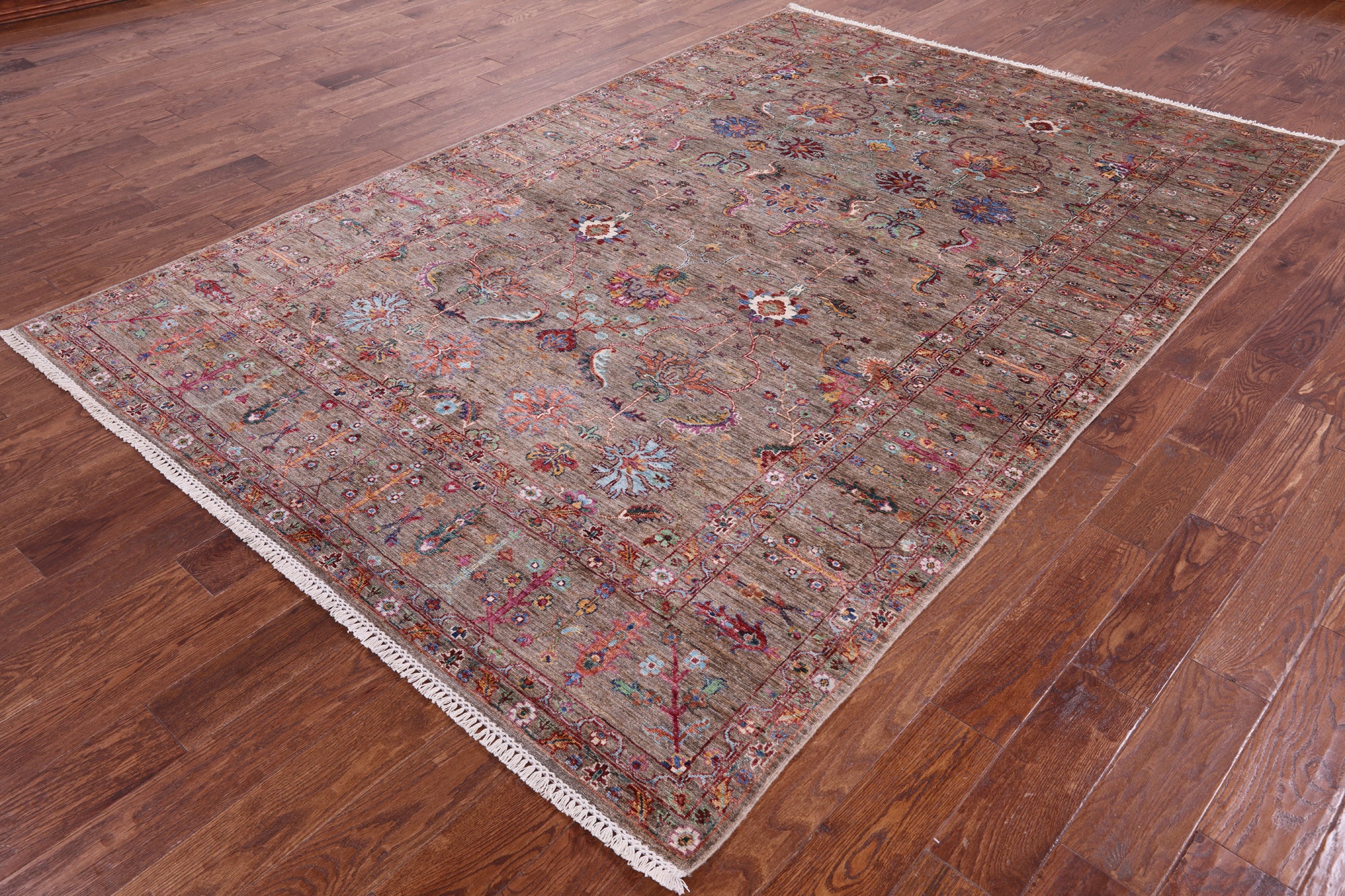 Peshawar Handmade Wool Rug - 6' 8" X 9' 9" - Golden Nile