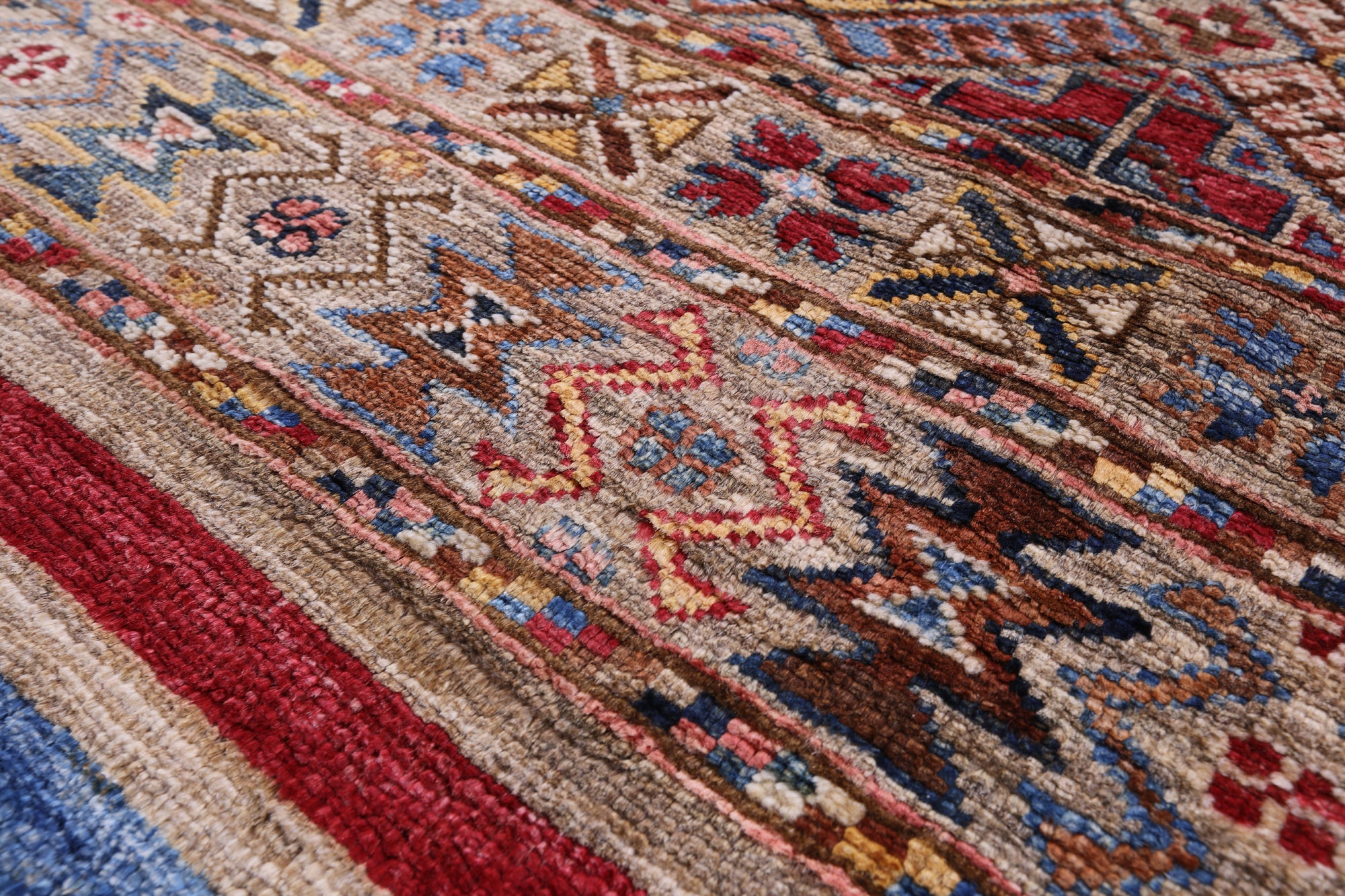 Khorjin Persian Gabbeh Hand Knotted Wool Runner Rug - 2' 9" X 8' 5" - Golden Nile