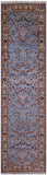 Blue Persian Tabriz Hand Knotted Wool Runner Rug - 2' 6" X 9' 10" - Golden Nile