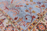 Blue Persian Tabriz Hand Knotted Wool Runner Rug - 2' 6" X 9' 10" - Golden Nile