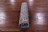 Blue Persian Tabriz Hand Knotted Wool Runner Rug - 2' 6" X 9' 10" - Golden Nile