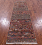 Khorjin Persian Gabbeh Hand Knotted Wool Runner Rug - 2' 9" X 10' 0" - Golden Nile