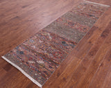 Khorjin Persian Gabbeh Hand Knotted Wool Runner Rug - 2' 9" X 10' 0" - Golden Nile