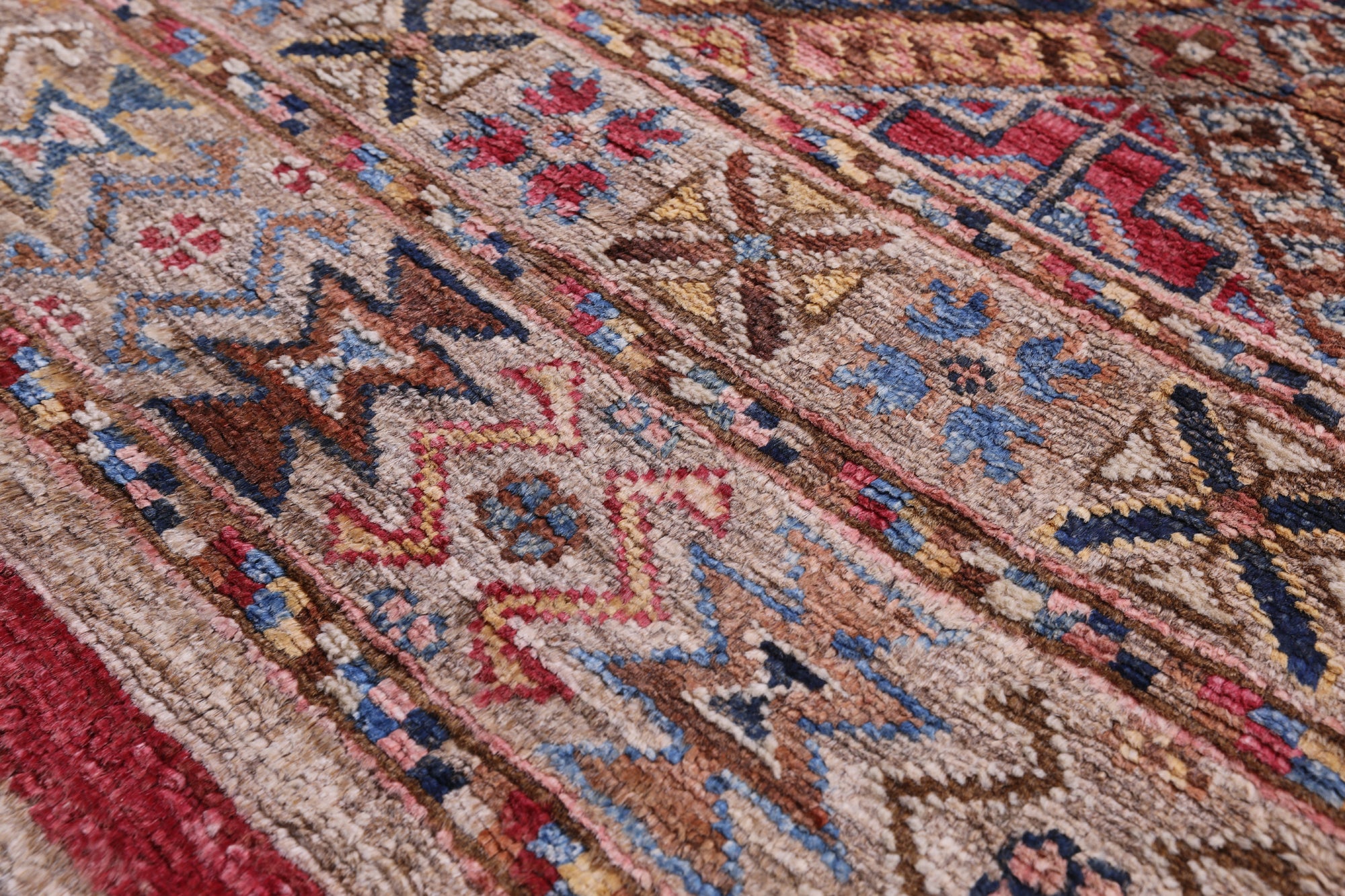 Khorjin Persian Gabbeh Hand Knotted Wool Runner Rug - 2' 8" X 8' 5" - Golden Nile