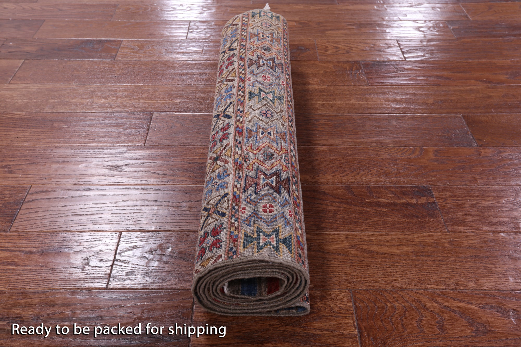Khorjin Persian Gabbeh Hand Knotted Wool Runner Rug - 2' 8" X 8' 5" - Golden Nile