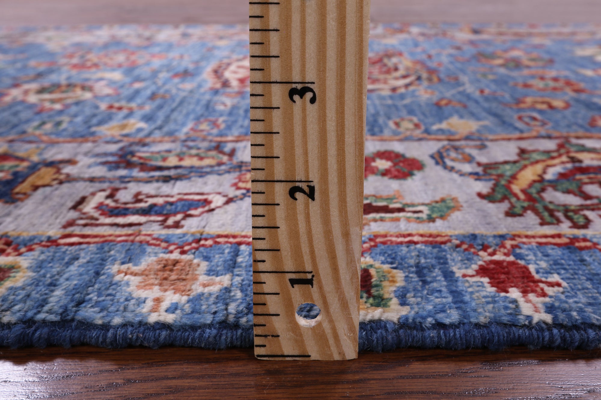Blue Persian Tabriz Hand Knotted Wool Runner Rug - 2' 8" X 9' 11" - Golden Nile