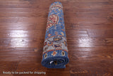 Blue Persian Tabriz Hand Knotted Wool Runner Rug - 2' 8" X 9' 11" - Golden Nile