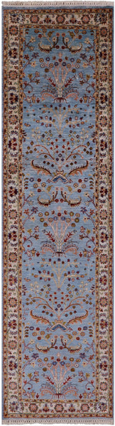 Persian Tabriz Hand Knotted Wool Runner Rug - 2' 8" X 9' 10" - Golden Nile