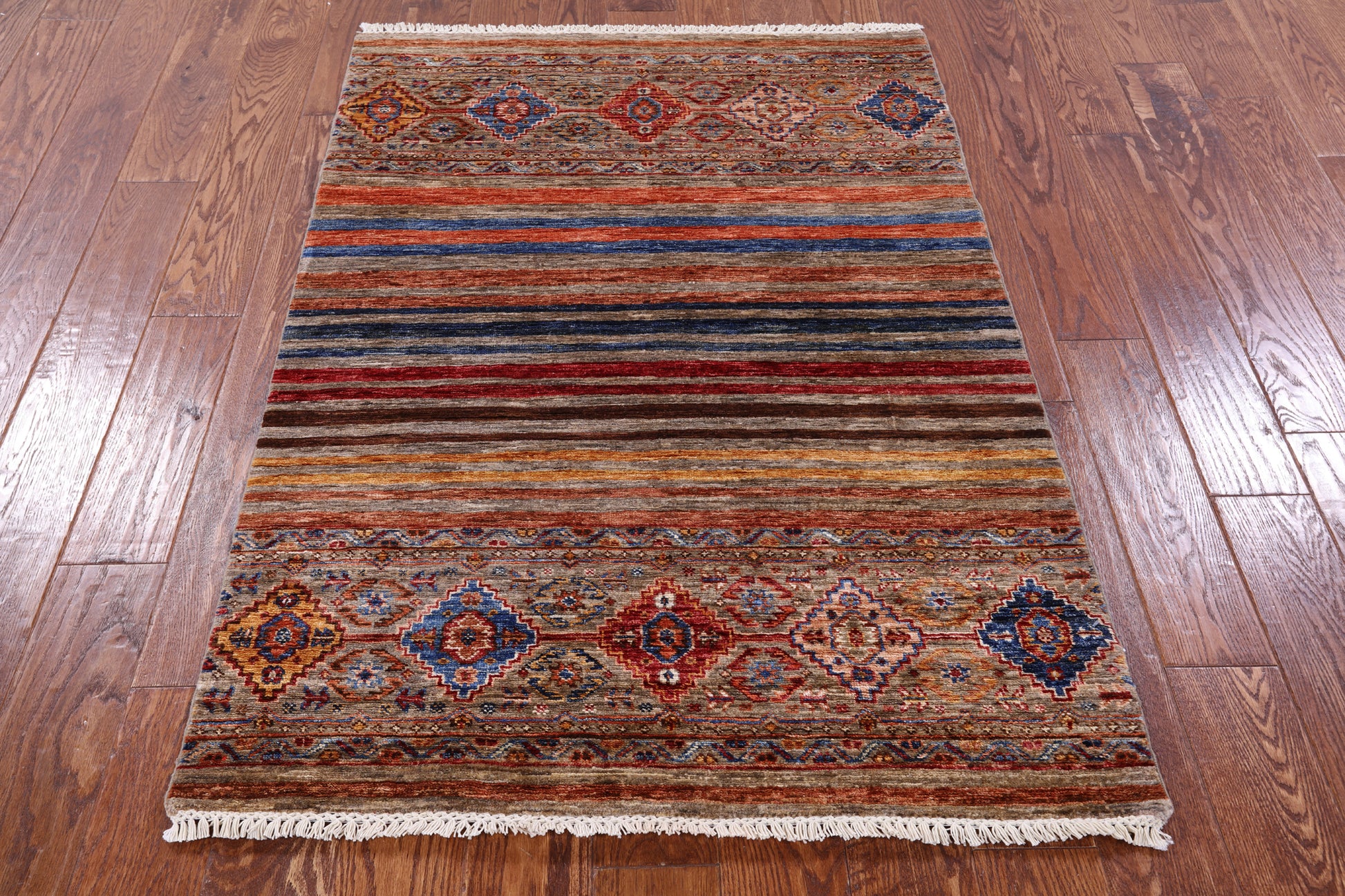Khorjin Persian Gabbeh Hand Knotted Wool Rug - 3' 5" X 5' 0" - Golden Nile