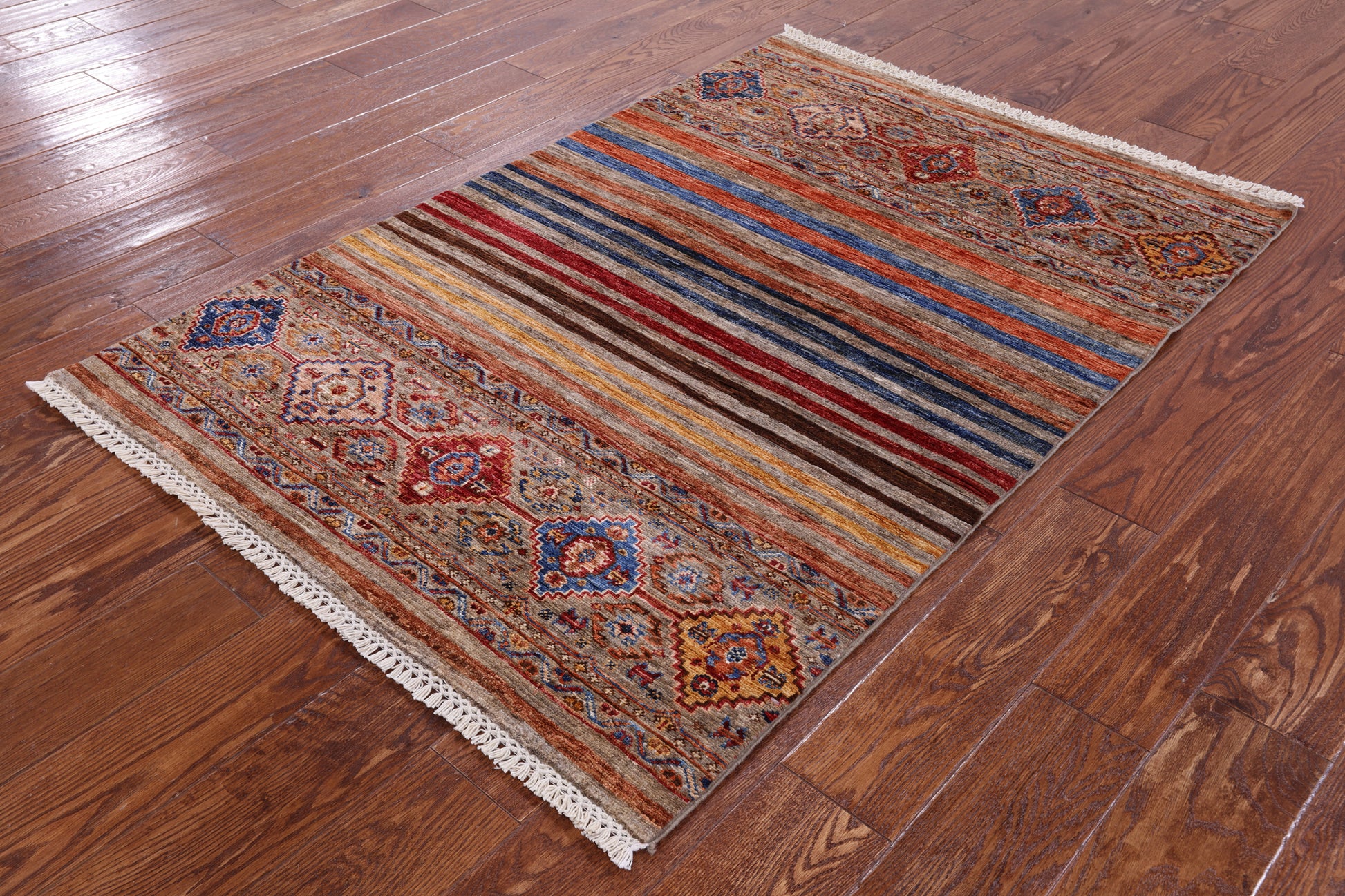 Khorjin Persian Gabbeh Hand Knotted Wool Rug - 3' 5" X 5' 0" - Golden Nile
