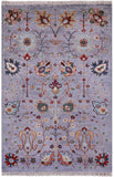 Peshawar Hand Knotted Wool Rug - 3' 4" X 5' 3" - Golden Nile