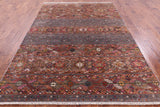 Khorjin Persian Gabbeh Hand Knotted Wool Rug - 7' 0" X 9' 10" - Golden Nile