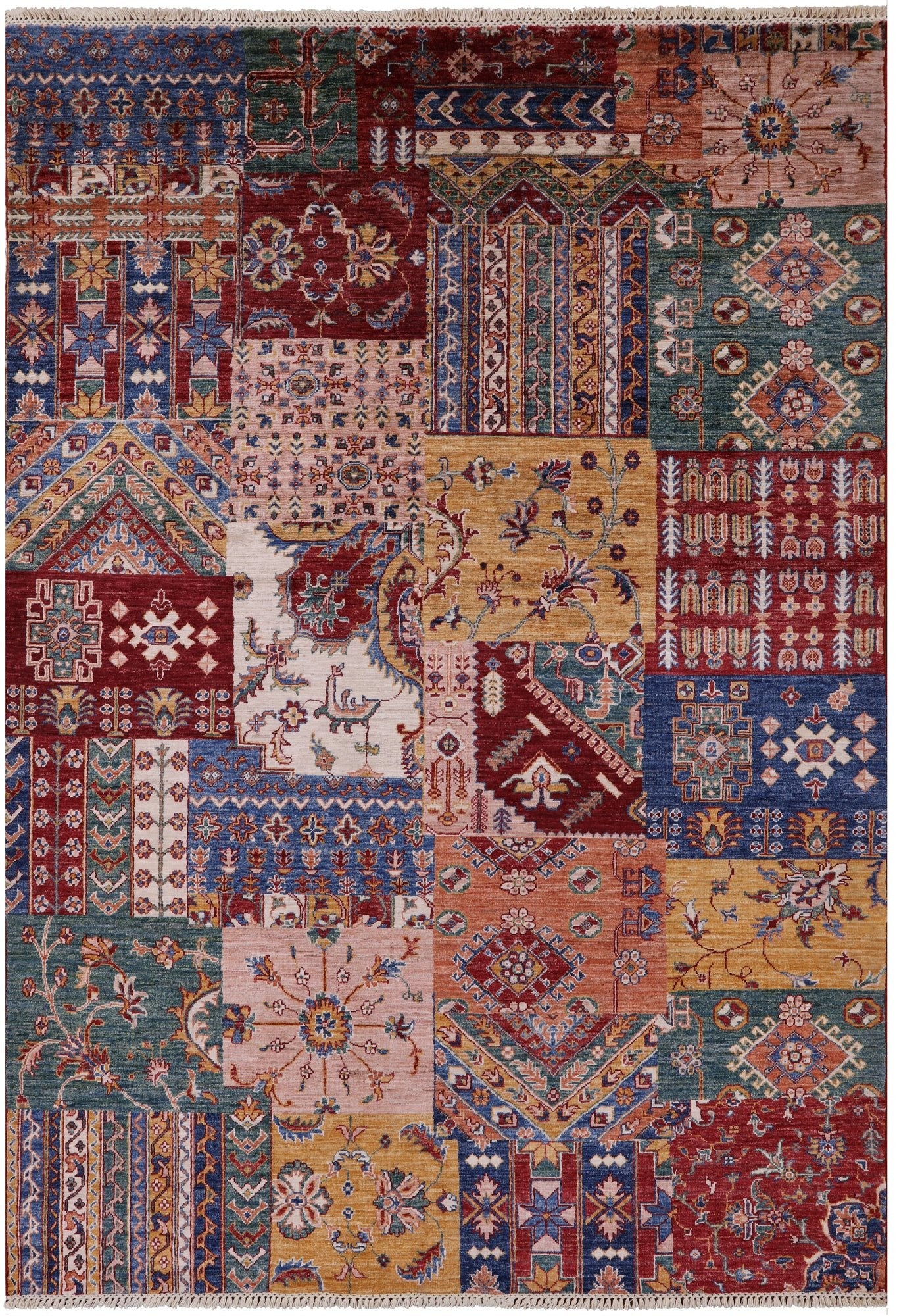 Super Kazak Hand Knotted Wool Rug - 5' 8" X 8' 3" - Golden Nile