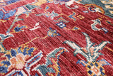 Super Kazak Hand Knotted Wool Rug - 5' 8" X 8' 3" - Golden Nile