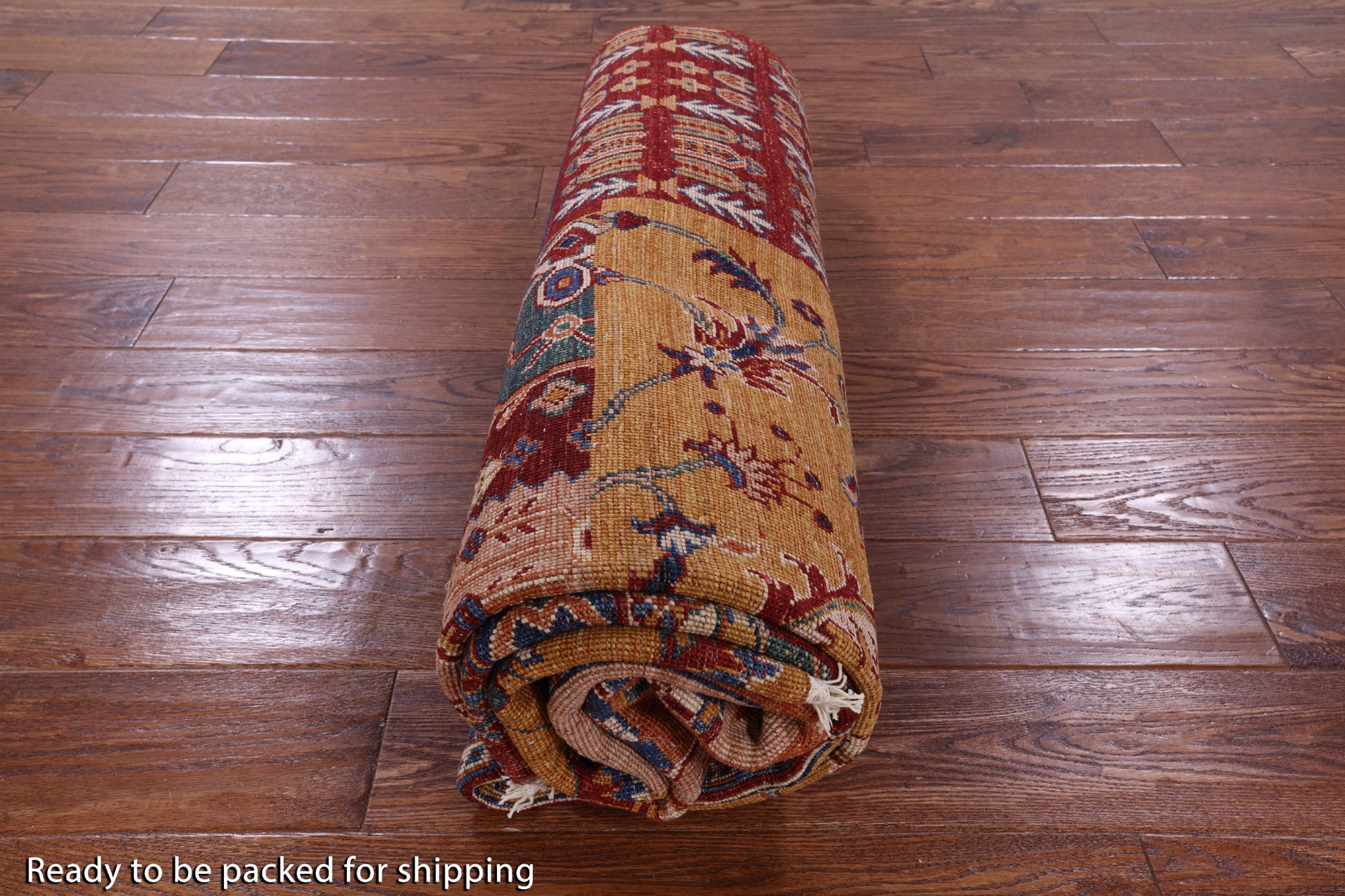 Super Kazak Hand Knotted Wool Rug - 5' 8" X 8' 3" - Golden Nile