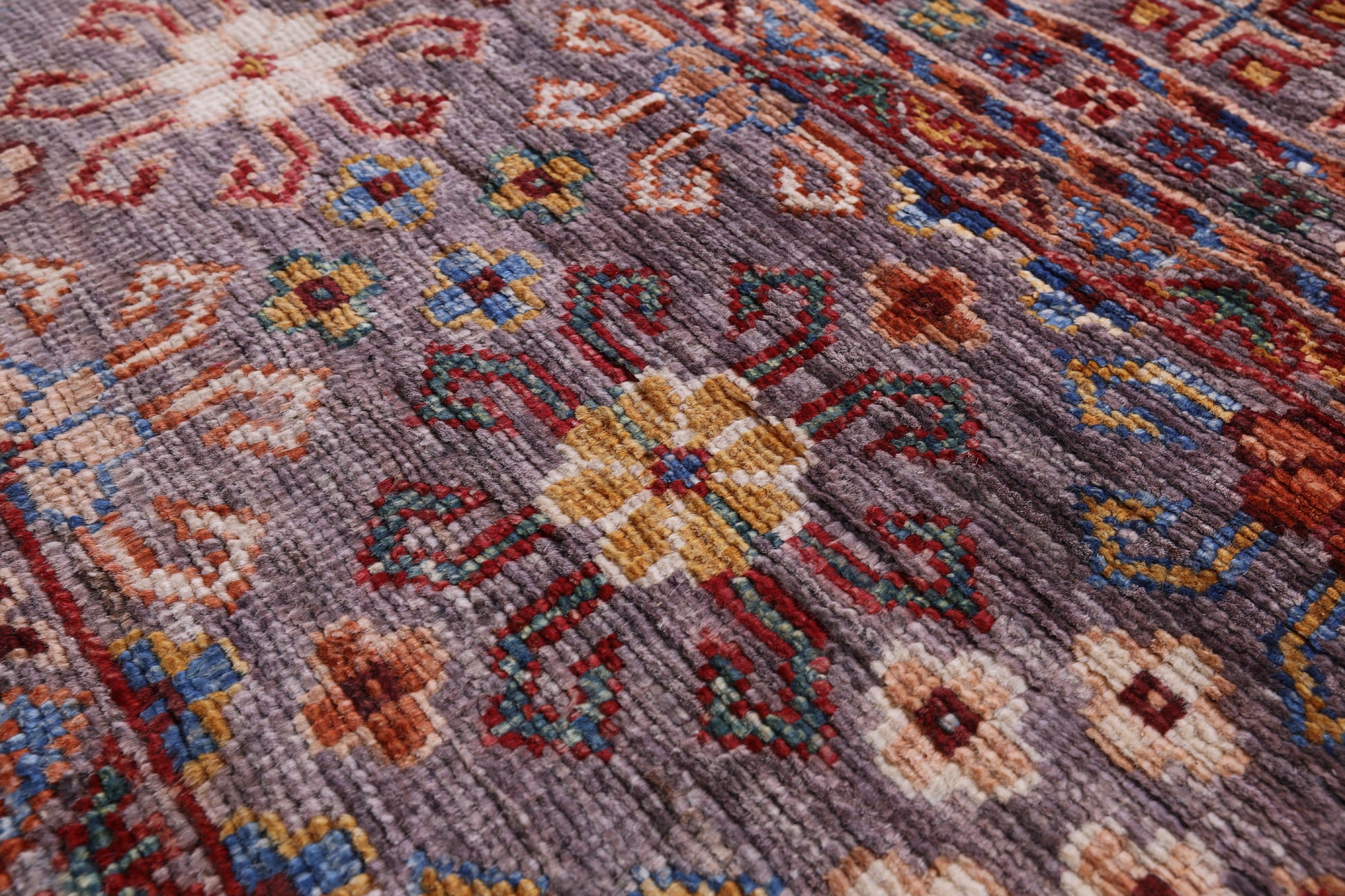 Khorjin Persian Gabbeh Hand Knotted Wool Rug - 4' 3" X 6' 2" - Golden Nile
