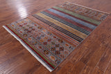 Tribal Persian Gabbeh Hand Knotted Wool Rug - 5' 9" X 8' 8" - Golden Nile