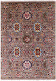 Peshawar Handmade Wool Rug - 6' 1" X 8' 10" - Golden Nile