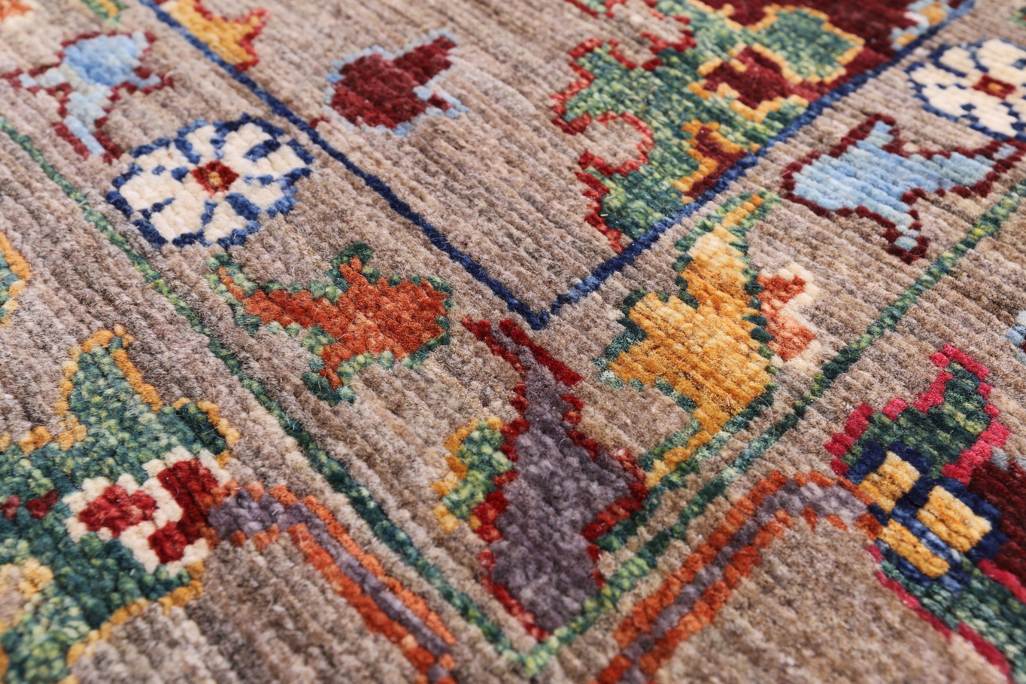 Peshawar Handmade Wool Rug - 6' 1" X 8' 10" - Golden Nile