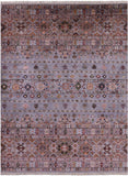 Khorjin Persian Gabbeh Hand Knotted Wool Rug - 5' 10" X 7' 9" - Golden Nile