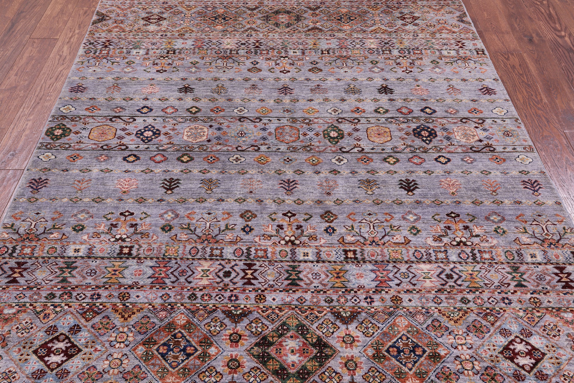 Khorjin Persian Gabbeh Hand Knotted Wool Rug - 5' 10" X 7' 9" - Golden Nile