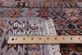 Khorjin Persian Gabbeh Hand Knotted Wool Rug - 5' 10" X 7' 9" - Golden Nile