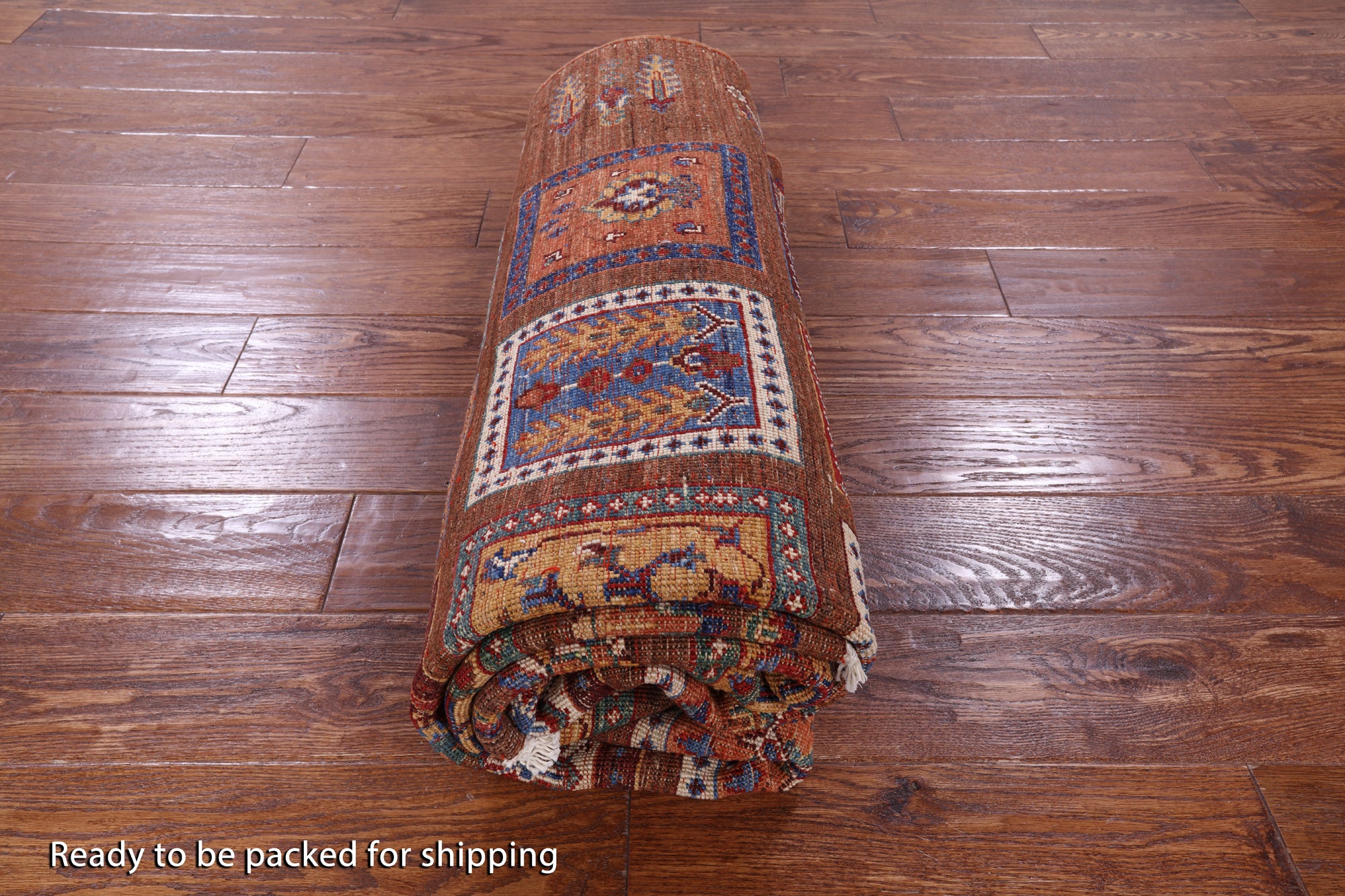 Brown Tribal Persian Gabbeh Hand Knotted Wool Rug - 5' 2" X 7' 5" - Golden Nile