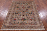 Peshawar Hand Knotted Wool Rug - 5' 1" X 6' 7" - Golden Nile