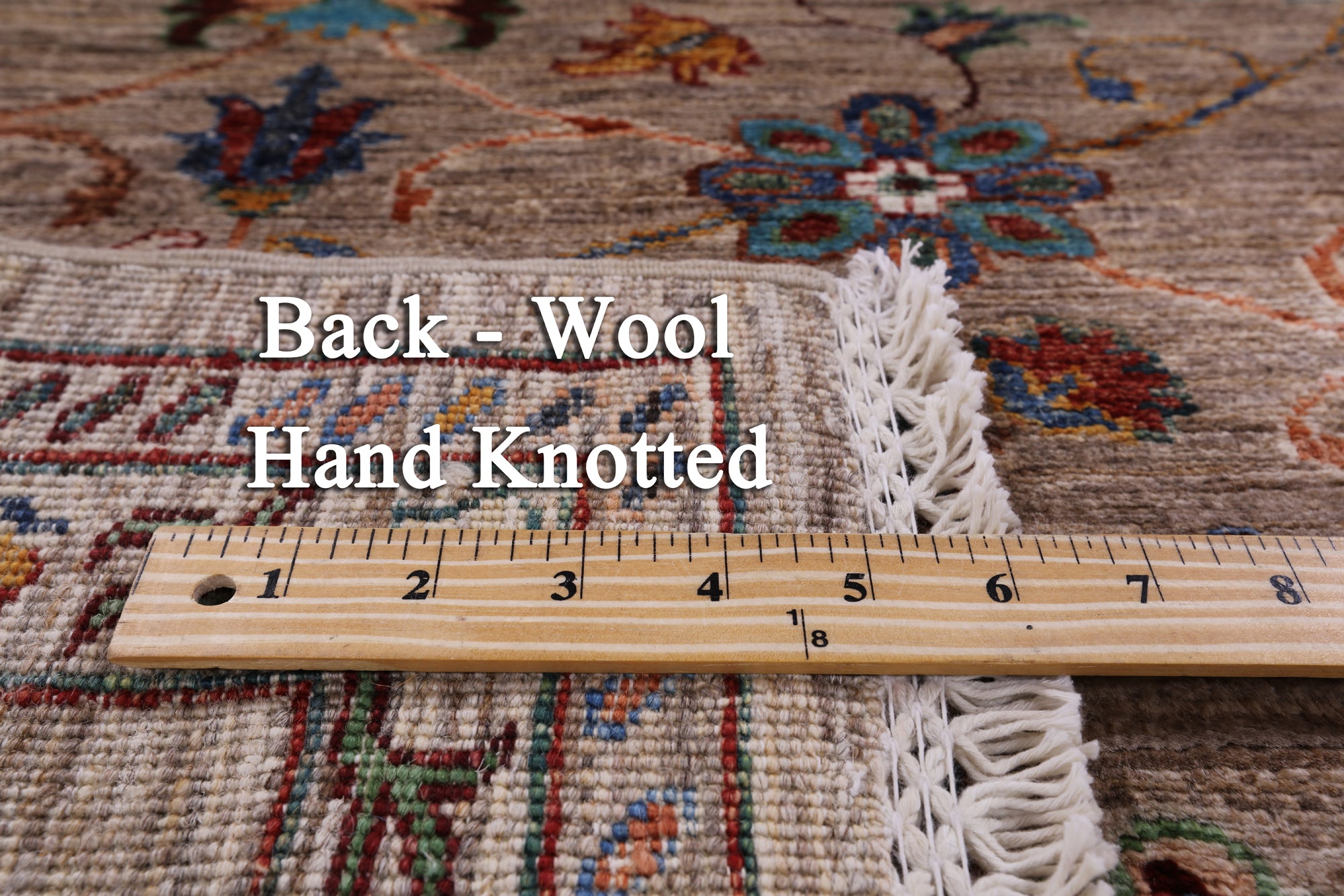 Peshawar Hand Knotted Wool Rug - 5' 1" X 6' 7" - Golden Nile
