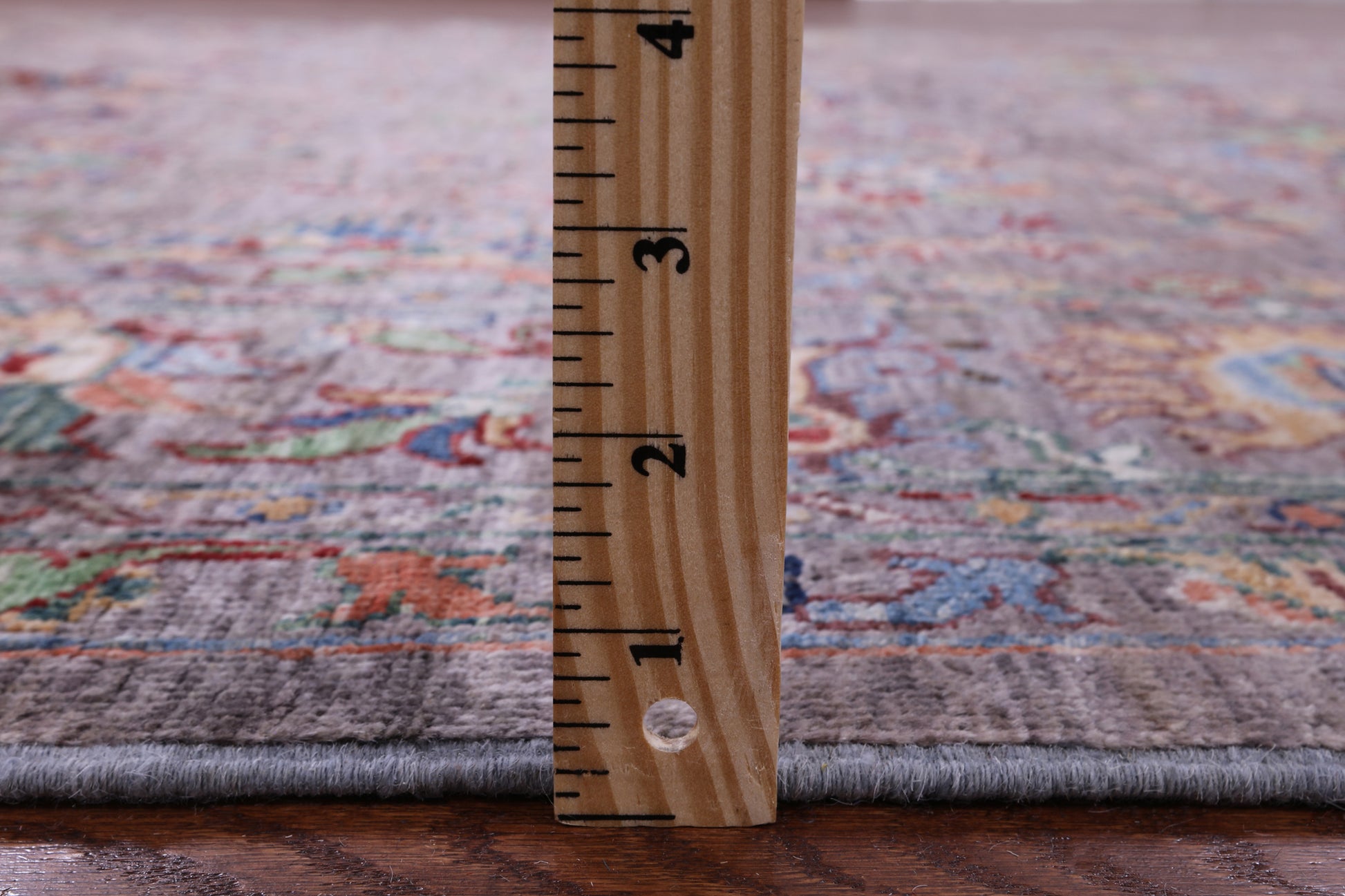 Grey Peshawar Hand Knotted Wool Rug - 6' 10" X 9' 10" - Golden Nile