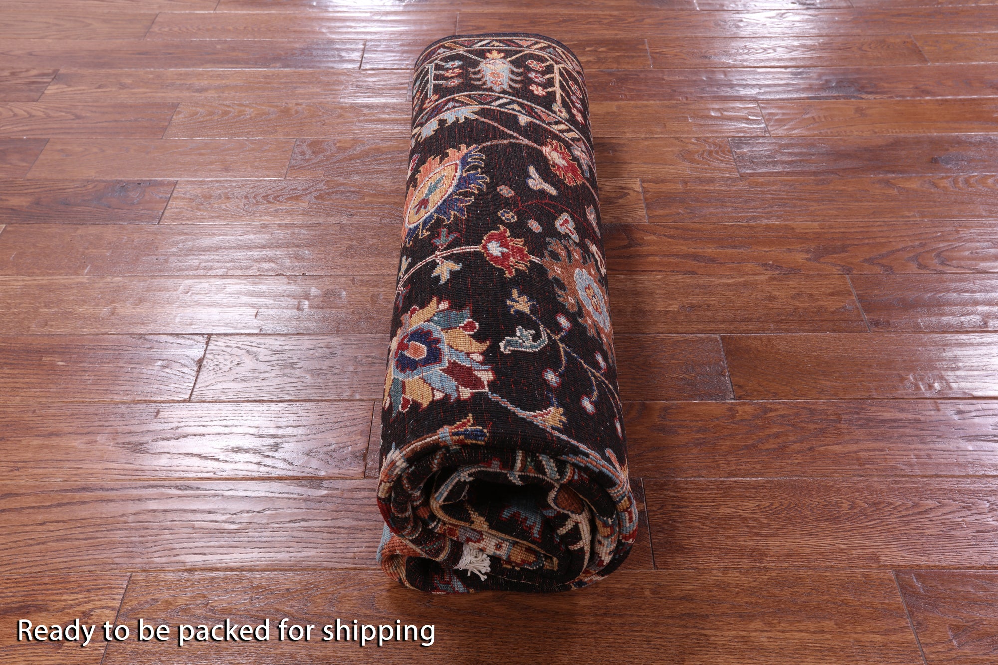 Brown Peshawar Handmade Wool Rug - 6' 4" X 8' 9" - Golden Nile
