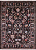 Brown Peshawar Handmade Wool Rug - 6' 4" X 8' 9" - Golden Nile