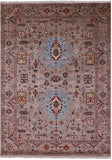 Peshawar Hand Knotted Wool Rug - 6' 9" X 9' 10" - Golden Nile