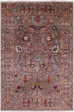 Peshawar Handmade Wool Rug - 5' 8" X 8' 5" - Golden Nile