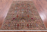 Peshawar Handmade Wool Rug - 5' 8" X 8' 5" - Golden Nile