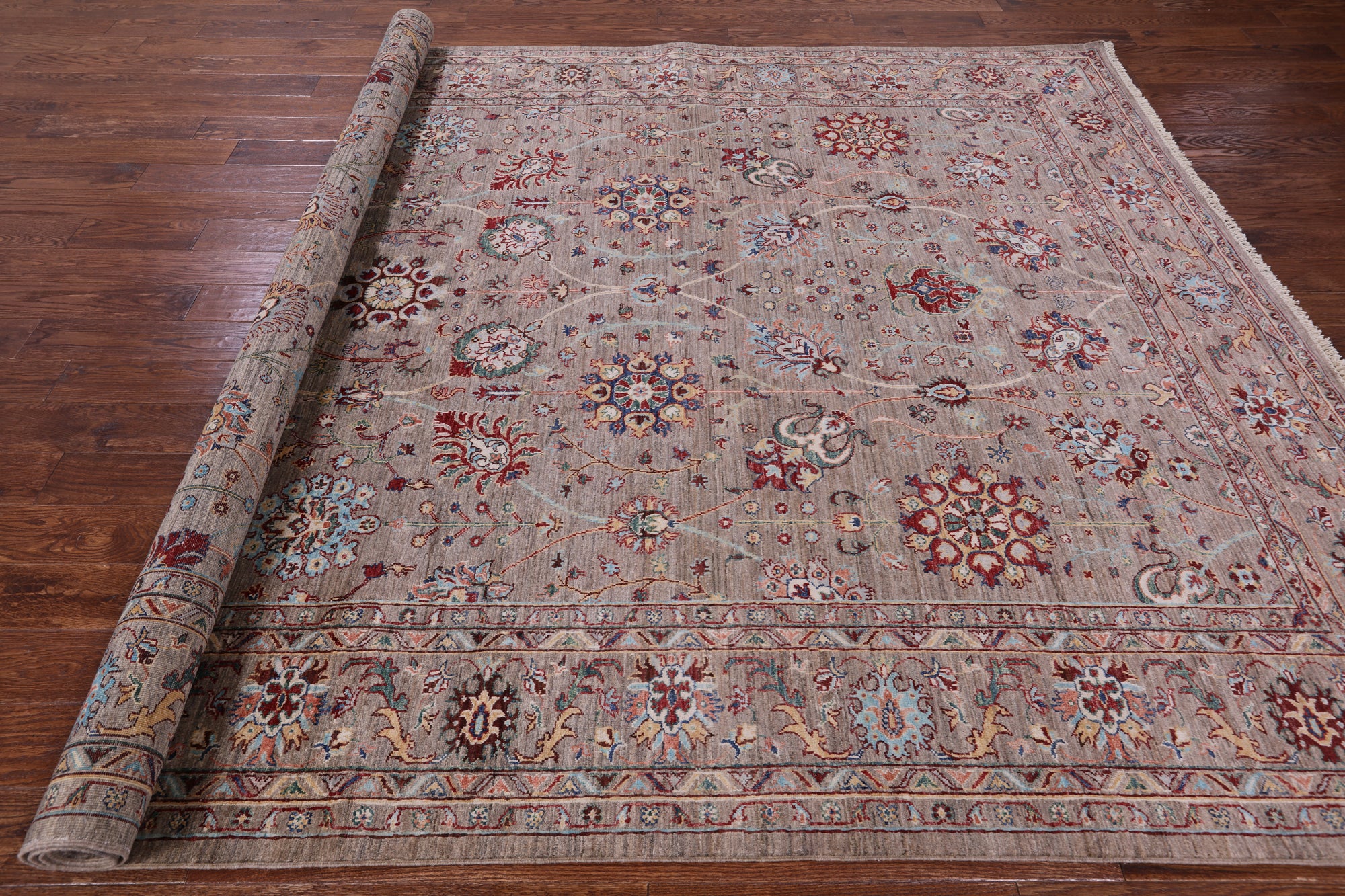 Peshawar Hand Knotted Wool Rug - 8' 2" X 11' 6" - Golden Nile