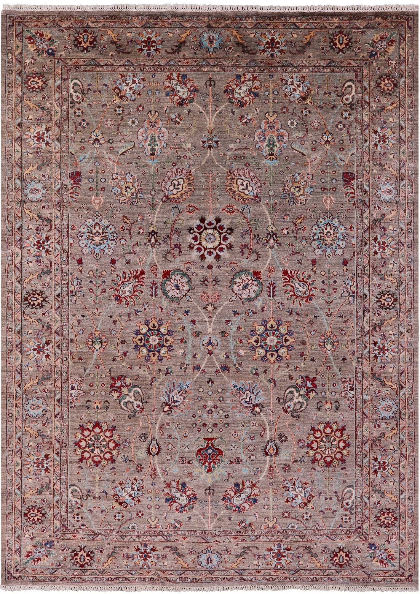 Peshawar Hand Knotted Wool Rug - 8' 2" X 11' 6" - Golden Nile