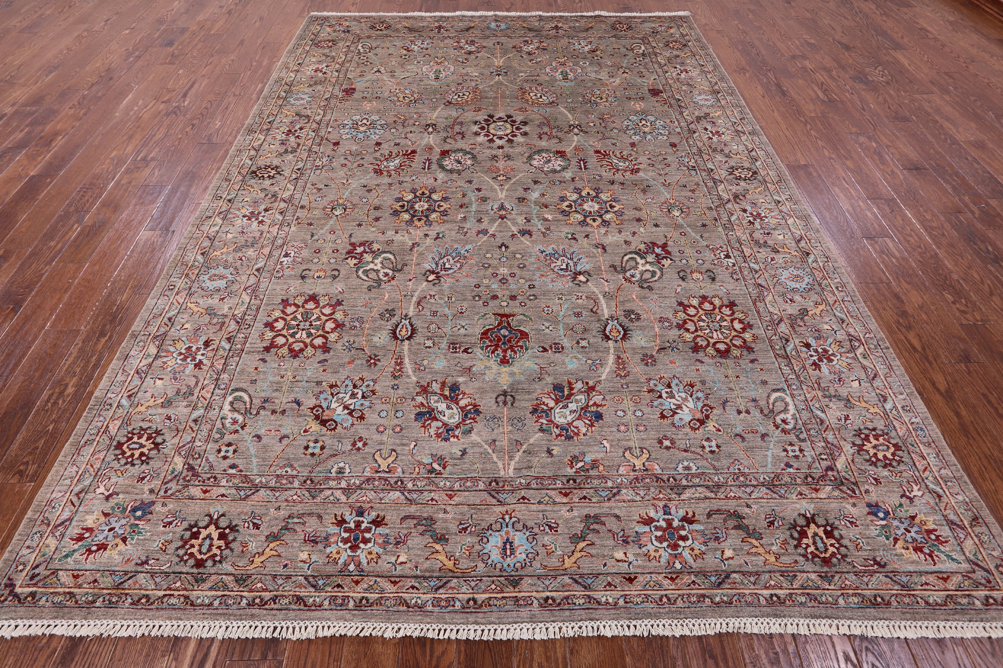 Peshawar Hand Knotted Wool Rug - 8' 2" X 11' 6" - Golden Nile
