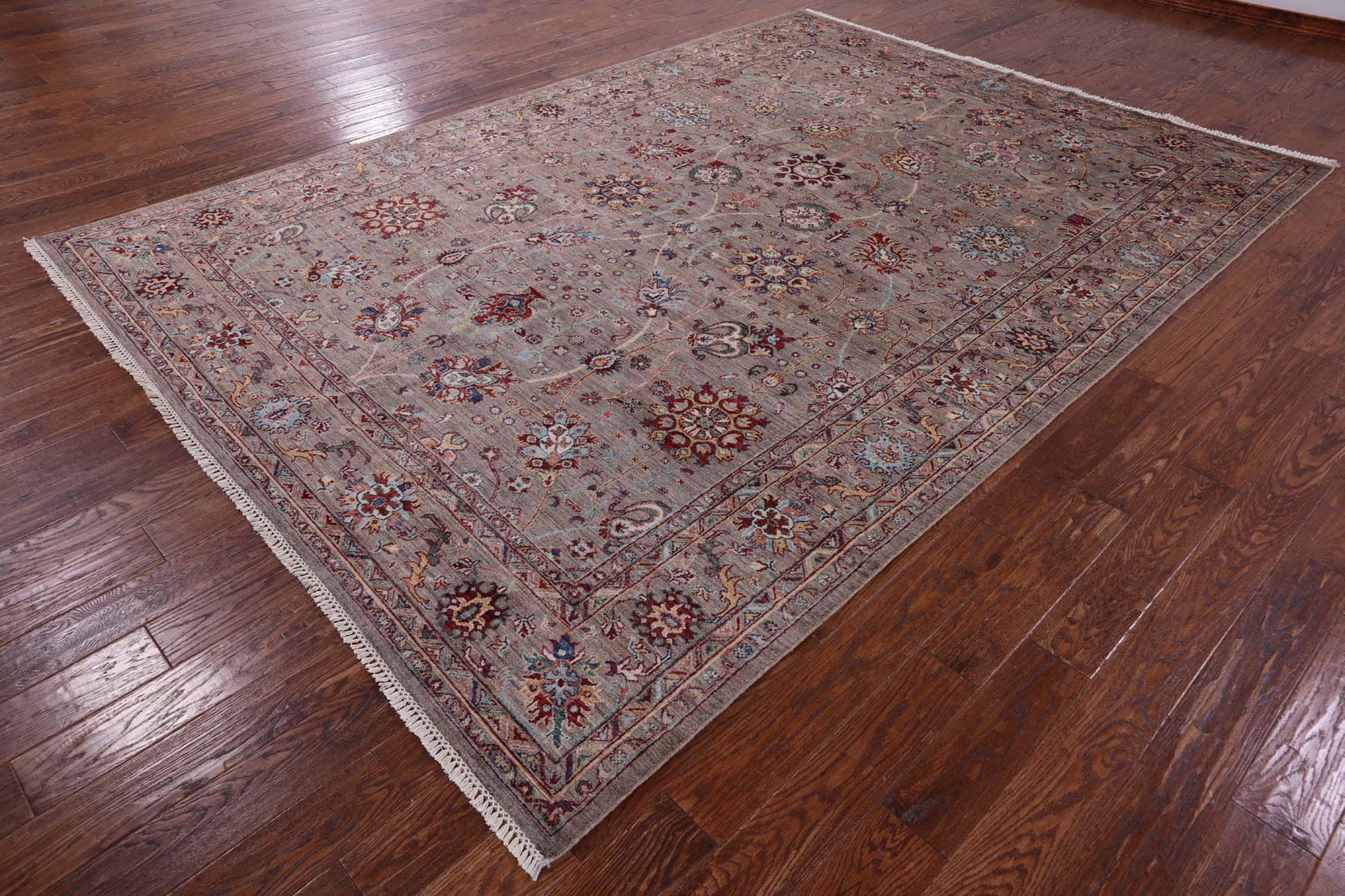 Peshawar Hand Knotted Wool Rug - 8' 2" X 11' 6" - Golden Nile