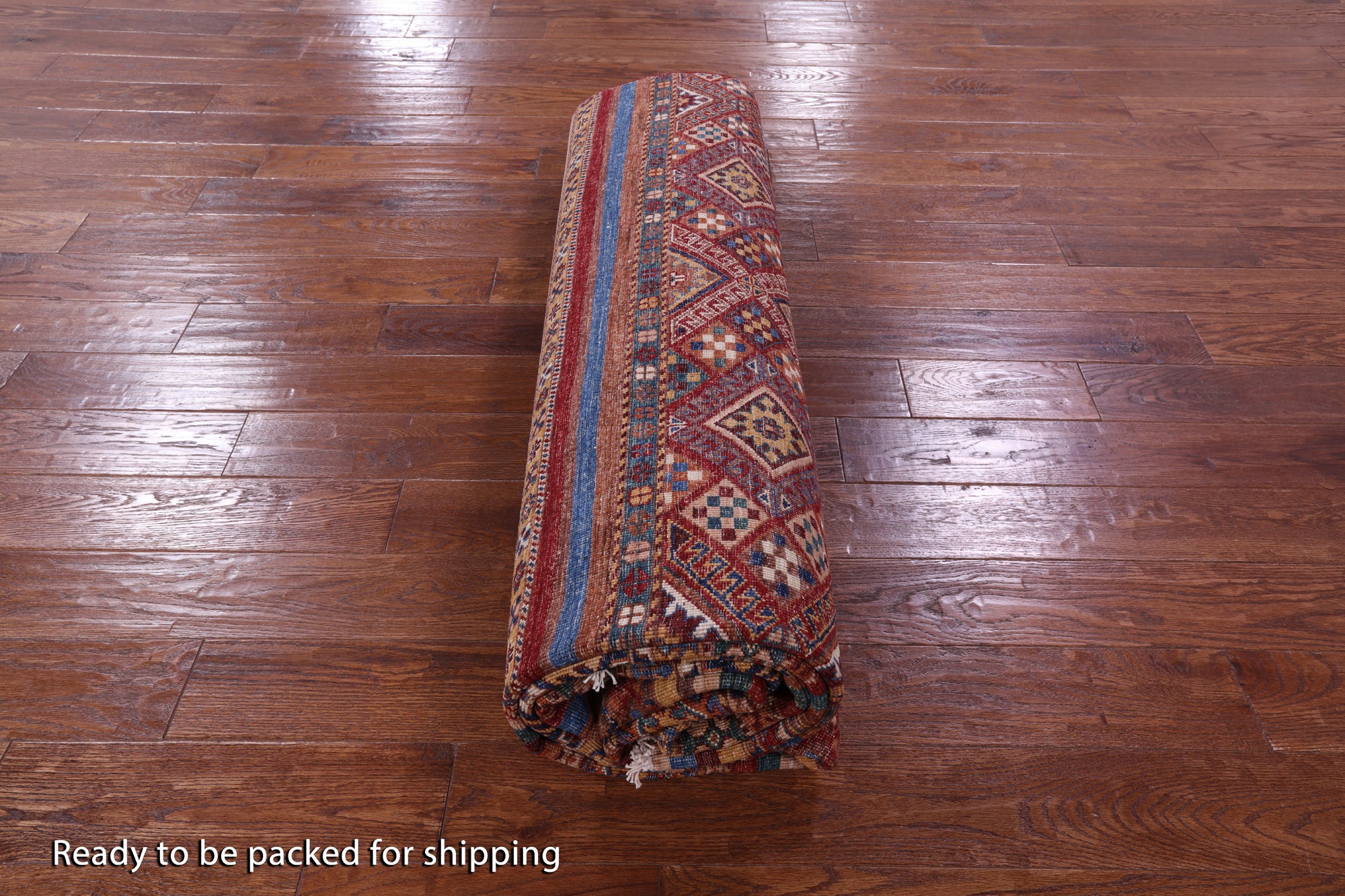 Khorjin Persian Gabbeh Hand Knotted Wool Rug - 8' 2" X 11' 6" - Golden Nile
